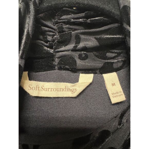 SOFT SURROUNDINGS Walden Velvet Turtleneck, Black, Sz M - Picture 9 of 11